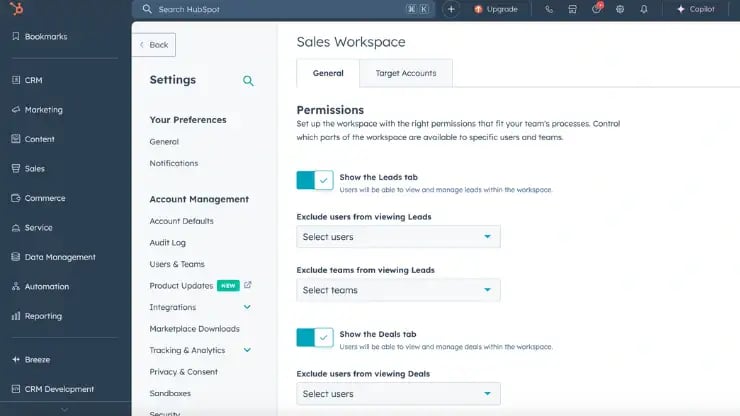 HubSpot-Settings-Screenshot